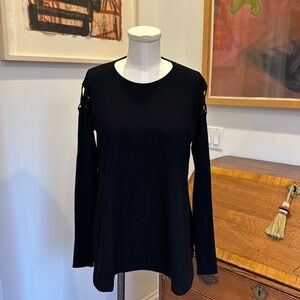 (nude) Sweater With Lace Detail